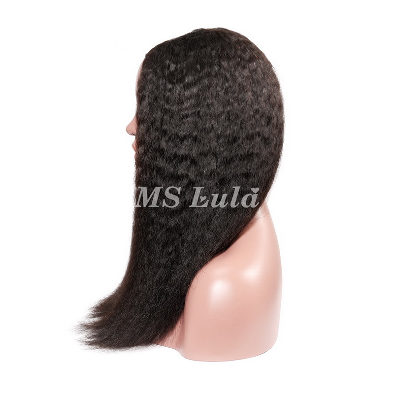 Virgin Human Hair Kinky Straight U Part Wigs - 图片 4